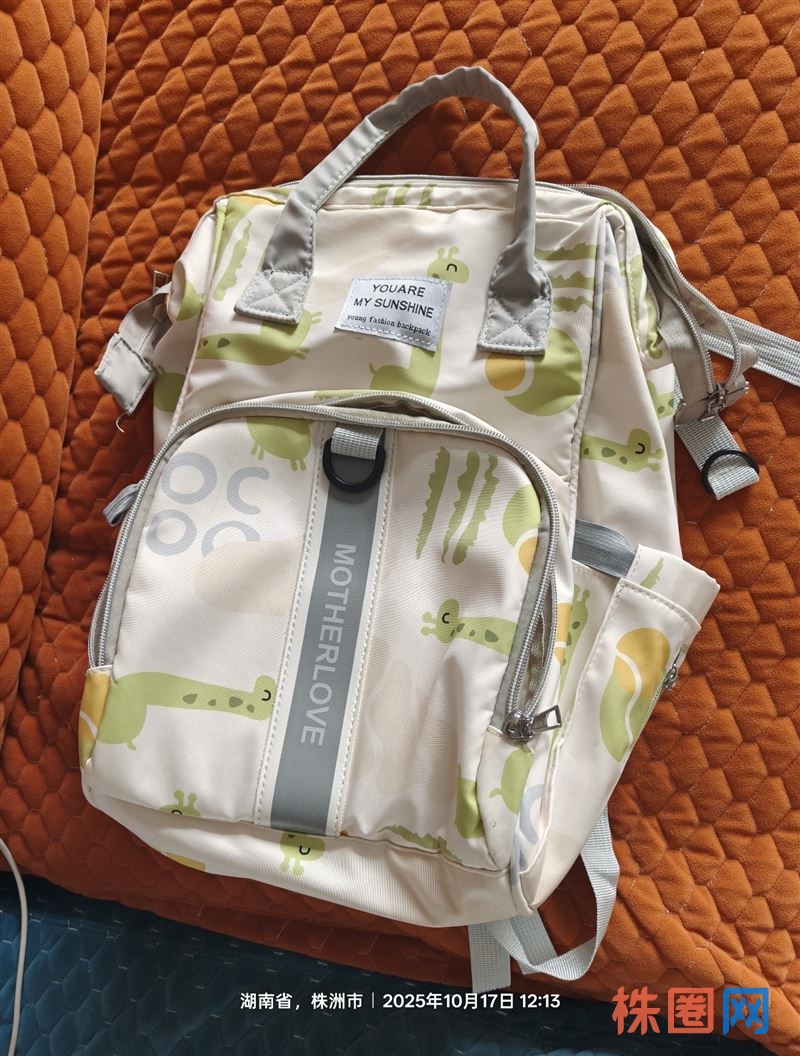 妈咪双肩包帆布,长途旅行用过一两次,现在用不上了,出掉~ 容量大,带娃出门很方便,收纳空间多,适合